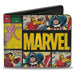 MARVEL COMICS Bi-Fold Wallet - MARVEL Retro Comic Panels Blocks Black Yellow Bi-Fold Wallets Marvel Comics   