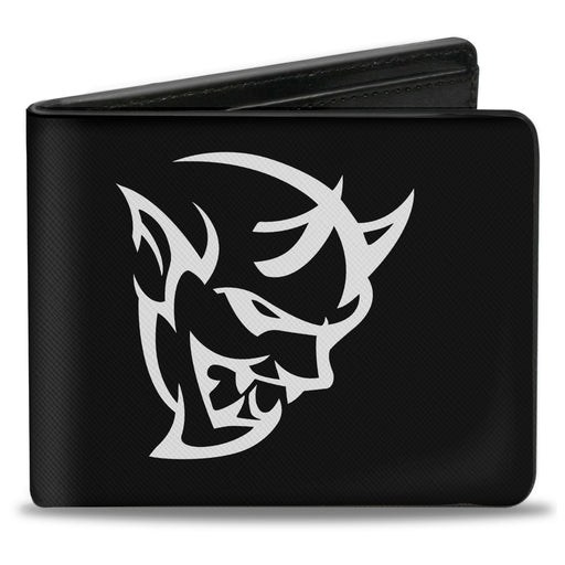 Bi-Fold Wallet - Dodge Demon Icon Black White Bi-Fold Wallets Dodge   