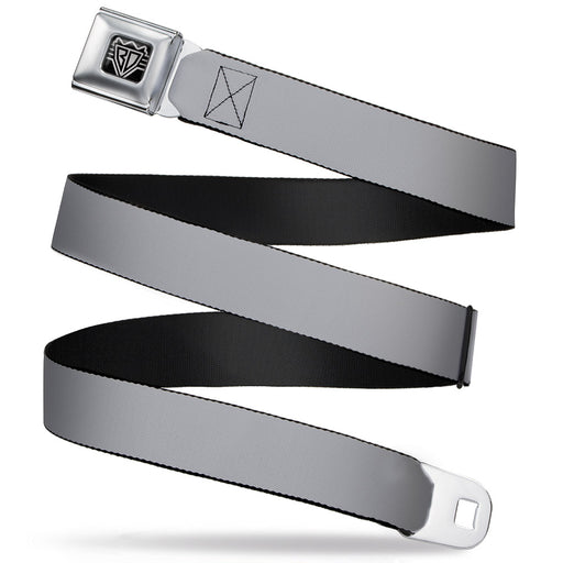 BD Wings Logo CLOSE-UP Full Color Black Silver Seatbelt Belt - Silver Webbing Seatbelt Belts Buckle-Down   