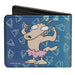 Bi-Fold Wallet - Rocko & Spunky Pose2 + Icon Sketches Logo Turquoise White Bi-Fold Wallets Nickelodeon   