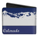 Bi-Fold Wallet - Colorado Skier4 Mountains Blues White Bi-Fold Wallets Buckle-Down   