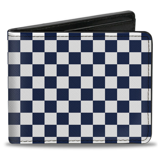 Bi-Fold Wallet - Checker Midnight Blue White Bi-Fold Wallets Buckle-Down   