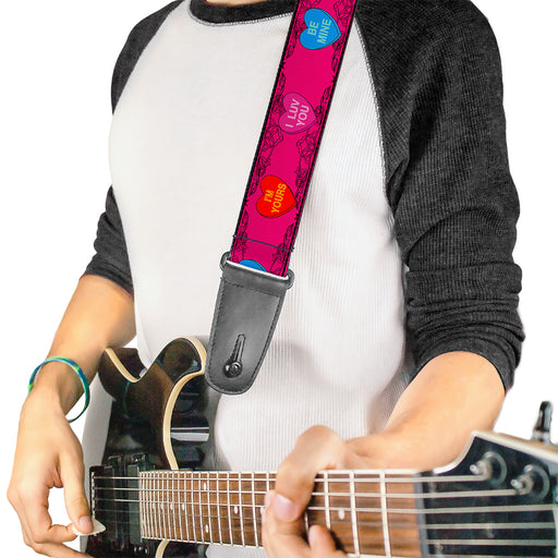 Guitar Strap - Candy Hearts Guitar Straps Buckle-Down   