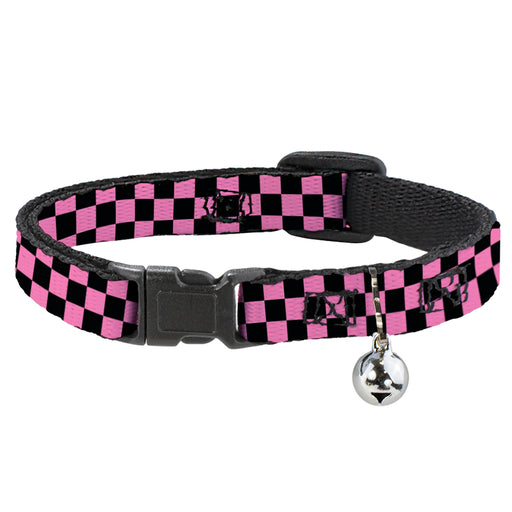 Cat Collar Breakaway - Checker Black Pink Breakaway Cat Collars Buckle-Down   