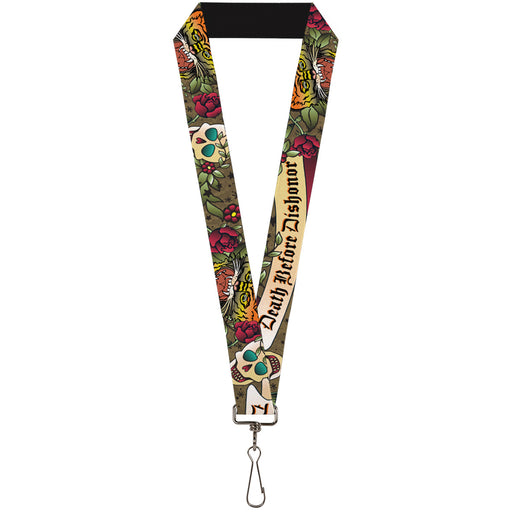 Lanyard - 1.0" - Death Before Dishonor Olive Lanyards Buckle-Down   