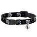 Cat Collar Breakaway - Zodiac Virgo Symbol Constellations Black White Breakaway Cat Collars Buckle-Down   