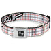 Dog Bone Seatbelt Buckle Collar - BD Plaid White/Gray/Red Seatbelt Buckle Collars Buckle-Down   