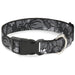 Plastic Clip Collar - Hibiscus Collage Gray Shades Plastic Clip Collars Buckle-Down   