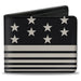 Bi-Fold Wallet - Americana Stars & Stripes8 Black Cream Bi-Fold Wallets Buckle-Down   