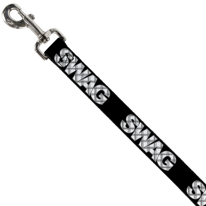 Dog Leash - SWAG Black/Plaid X White/Gray Dog Leashes Buckle-Down   