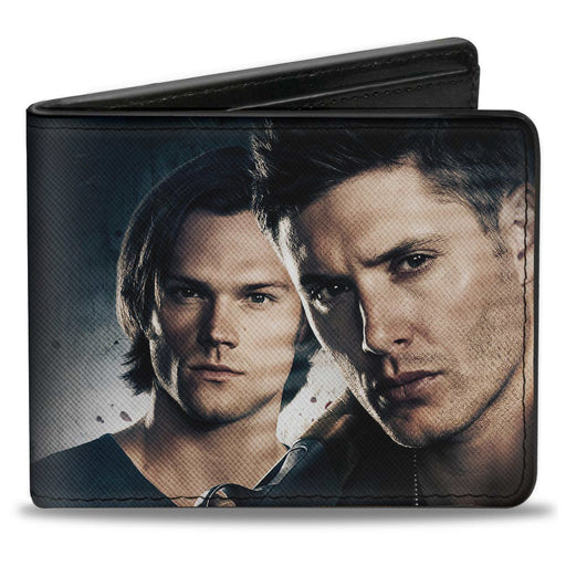 Bi-Fold Wallet - Winchester Brothers CLOSE-UP + SUPERNATURAL Logo Bi-Fold Wallets Supernatural   