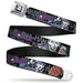 Joker Face Full Color Seatbelt Belt - The Joker Pose/Cards/HAHAHAHA Black/Gray Webbing Seatbelt Belts DC Comics   