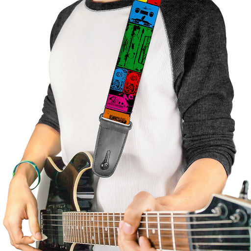 Guitar Strap - Tapes Multi Neon Guitar Straps Buckle-Down   