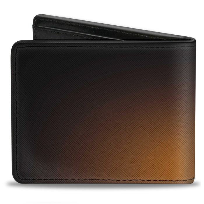 Bi-Fold Wallet - HEMI Bold Outline Black Silver Orange-Fade Bi-Fold Wallets Hemi   