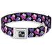 Dog Bone Seatbelt Buckle Collar - Owl Eyes Black/Purples/Pinks Seatbelt Buckle Collars Buckle-Down   