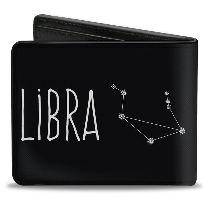 Bi-Fold Wallet - Zodiac LIBRA Constellation Black White Bi-Fold Wallets Buckle-Down   