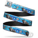 Olaf Waving Blue Full Color Seatbelt Belt - Frozen Olaf & Sven Pose/Olaf Stitch Blues/White/Red Webbing Seatbelt Belts Disney   