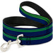 Dog Leash - Racing Stripe Navy/Bright Green Dog Leashes Buckle-Down   