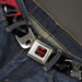 MARVEL DEADPOOL Deadpool Logo Full Color Black Red White Seatbelt Belt - Deadpool Winking/3-Actions Poses Black/Grays Webbing Seatbelt Belts Marvel Comics   