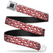 BD Wings Logo CLOSE-UP Full Color Black Silver Seatbelt Belt - Skull Yard Red/White Webbing Seatbelt Belts Buckle-Down   