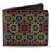 Bi-Fold Wallet - Aboriginal Black Cream Multi Color Bi-Fold Wallets Buckle-Down   