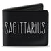 Bi-Fold Wallet - Zodiac SAGITTARIUS Symbol Black White Bi-Fold Wallets Buckle-Down   