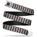 BD Wings Logo CLOSE-UP Full Color Black Silver Seatbelt Belt - Skull w/Bow Black/White/Red Webbing Seatbelt Belts Buckle-Down   