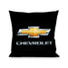 Pillow - THROW - Chevy Bowtie CHEVROLET Black Gold Silver-Fade Throw Pillows GM General Motors   