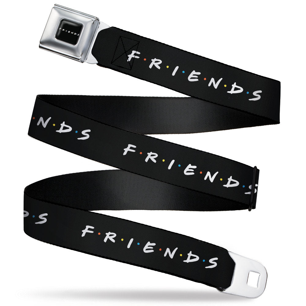 FRIENDS Logo Full Color Black/White/Multi Color Seatbelt Belt - FRIENDS Logo Black/White/Multi Color Webbing Seatbelt Belts Friends   