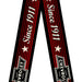 Guitar Strap - Vintage CHEVROLET Bowtie SINCE 1911 Stars Stripe Black Red Ivory Guitar Straps GM General Motors   