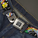 BD Wings Logo CLOSE-UP Full Color Black Silver Seatbelt Belt - Rainbow Cloud Stars Black Webbing Seatbelt Belts Buckle-Down   