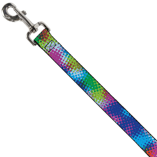 Dog Leash - Halftone Dots Light Blue/Blues/Greens/Pinks Dog Leashes Buckle-Down   