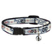 Cat Collar Breakaway - BD AUTHENTIC SEATBELT BELT White Blue Red Breakaway Cat Collars Buckle-Down   