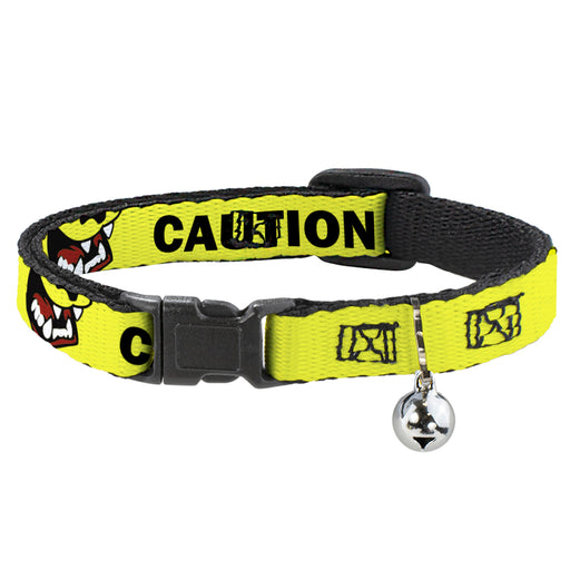 Cat Collar Breakaway - Pet Quote CAUTION I BITE Dog Growl Yellow Black Breakaway Cat Collars Buckle-Down   