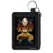 Canvas Zipper Wallet - MINI X-SMALL - Avatar the Last Airbender Aang Meditating Pose Bending Elements Icons Black Grays Canvas Zipper Wallets Nickelodeon   