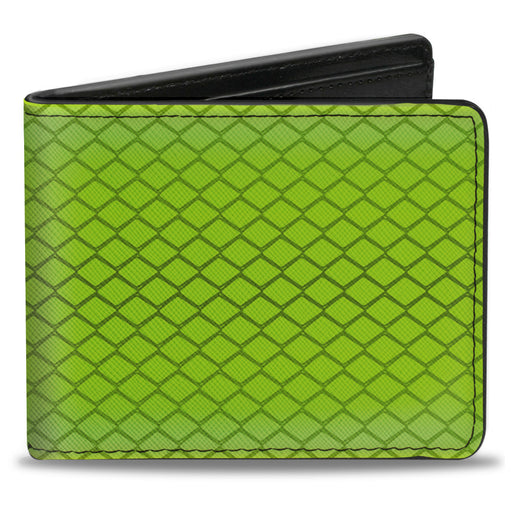 Bi-Fold Wallet - Snake Green Mamba Bright Green Gray Bi-Fold Wallets Buckle-Down   