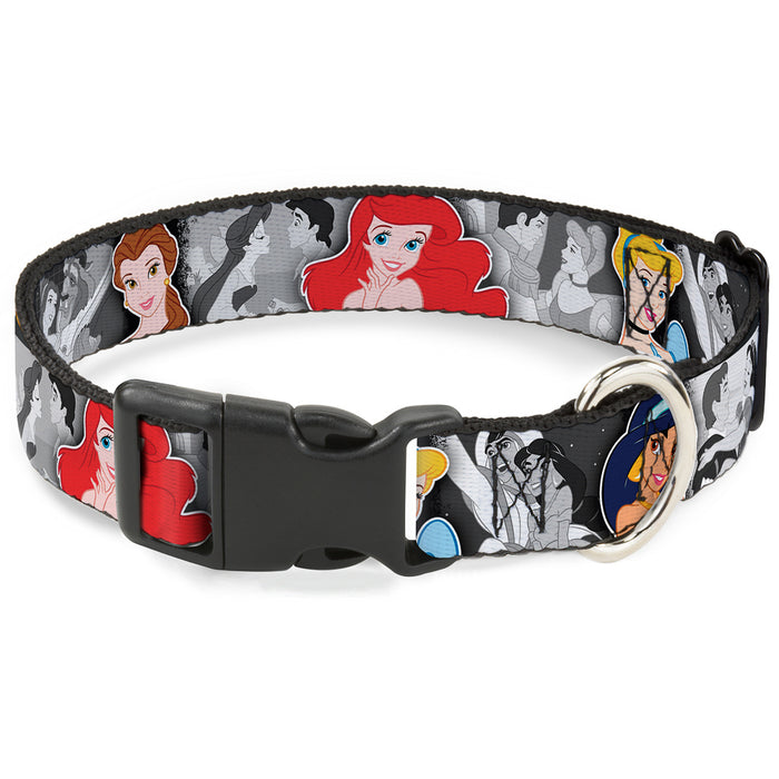 Plastic Clip Collar - Princess Pose/Princess & Prince Scene Grays/Multi Color Plastic Clip Collars Disney   
