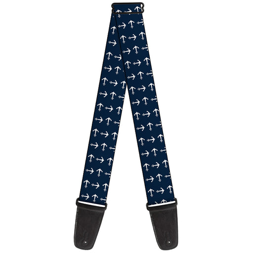 Guitar Strap - Anchors Navy White Guitar Straps Buckle-Down   