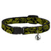 Cat Collar Breakaway - Paisley Black Neon Yellow Breakaway Cat Collars Buckle-Down   