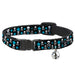 Cat Collar Breakaway - Skulls & Stars Black White Blue Breakaway Cat Collars Buckle-Down   