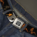 BD Wings Logo CLOSE-UP Full Color Black Silver Seatbelt Belt - Mud Flap Girl Repeat Black/Orange Fade Webbing Seatbelt Belts Buckle-Down   