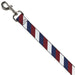 Dog Leash - Diagonal Stripe Red/White/Navy Dog Leashes Buckle-Down   