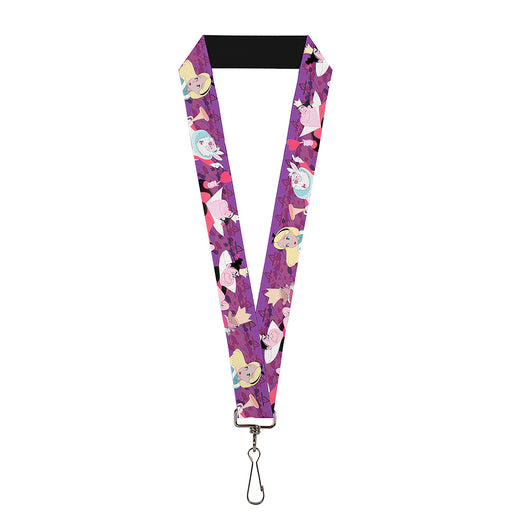 Lanyard - 1.0" - Alice Meets the Queen of Hearts Poses Card March Lanyards Disney   