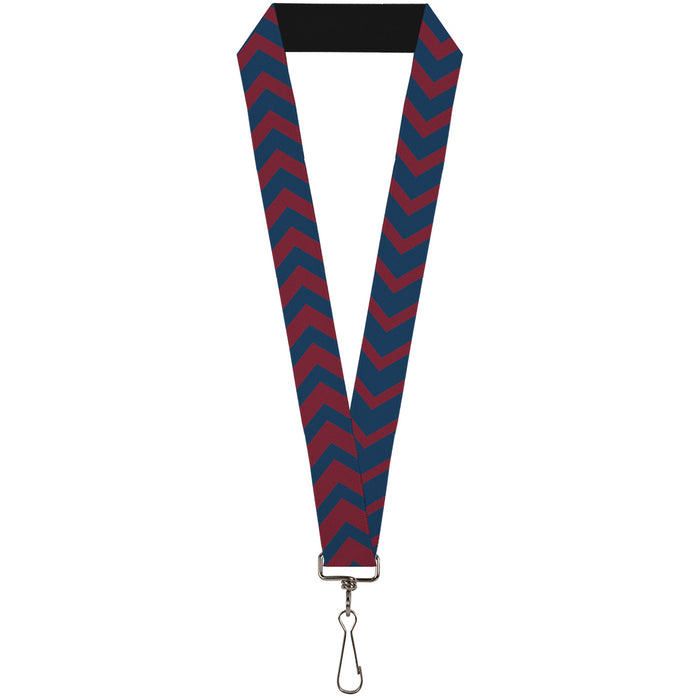 Lanyard - 1.0" - Chevron2 Red Navy Lanyards Buckle-Down   