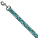 Dog Leash - Hibiscus Collage Turquoise Shades Dog Leashes Buckle-Down   