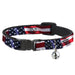 Cat Collar Breakaway - American Flag Vivid CLOSE-UP Breakaway Cat Collars Buckle-Down   