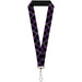 Lanyard - 1.0" - Plaid Black Purple Gray Lanyards Buckle-Down   