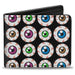 Bi-Fold Wallet - Eyeballs Black Multi Color Bi-Fold Wallets Buckle-Down   