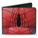 Bi-Fold Wallet - Spider-Man Evergreen Chest Spider Blue Red Black Bi-Fold Wallets Marvel Comics   