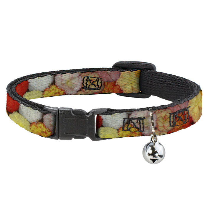 Cat Collar Breakaway - Vivid Floral Collage2 Yellows Pinks Oranges Breakaway Cat Collars Buckle-Down   